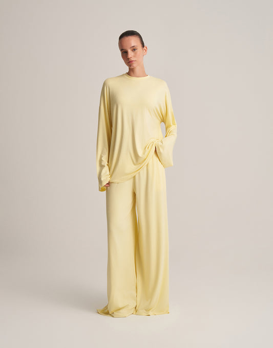 RELAXED BLOUSE, BUTTER YELLOW